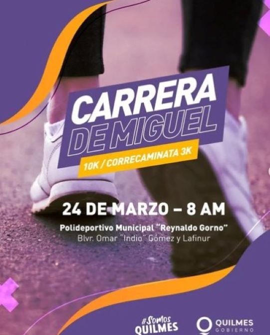 DÍA DE LA MEMORIA VUELVE A QUILMES LA CARRERA DE MIGUEL (1)