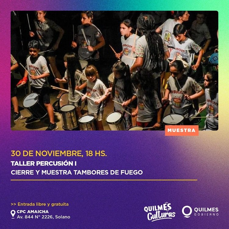 AGENDA ARTÍSTICA EN LOS DISTINTOS ESPACIOS CULTURALES QUILMENOS
